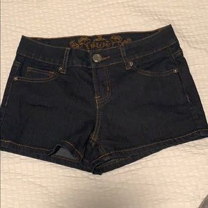 navy blue Jean shorts